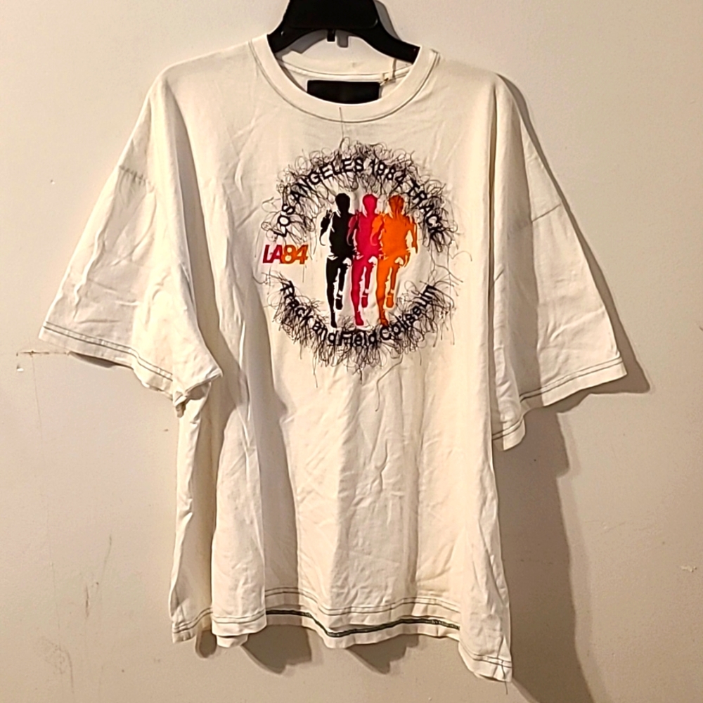 The T-shirt - optic white - running print Embroidery LA84